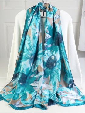 Premium Silk Feeling Spring Print Scarf